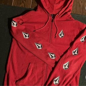 Vintage Red Volcom Zip up